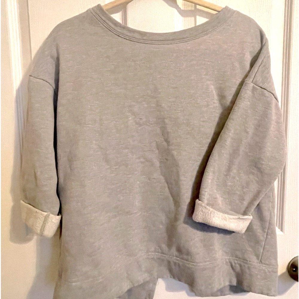 Gray Kenzie Open Back Sweatshirt